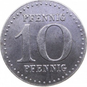 Реверс монеты Германия, 10 пфеннигов, 1919, Форма - Круг