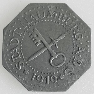 Аверс монеты Германия, 10 пфеннигов, 1919, Форма - 8-угольник