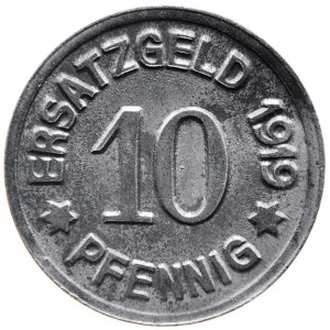 Реверс монеты Германия, 10 пфеннигов, 1919