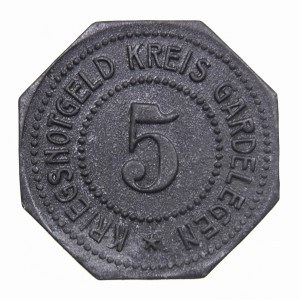 Реверс монеты Германия, 5 пфеннигов, 1917, Цинк, не магнетик