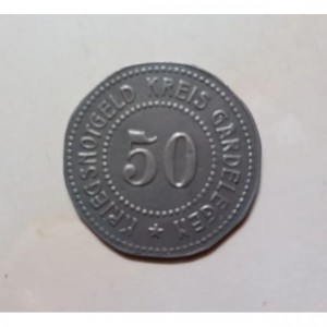 Реверс монеты Германия, 50 пфеннигов, 1917, Железо, магнетик