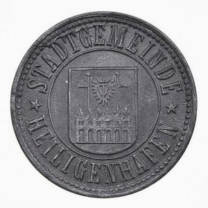 Аверс монеты Германия, 50 пфеннигов, 1917, Цинк, не магнетик. Без отверстия