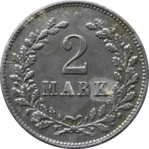 Реверс монеты Германия, 2 марки, 1914, Частный выпуск - Горнодобывающая компания Хьюго Харпенера
