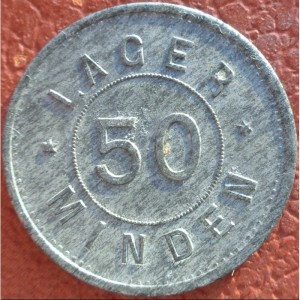 Аверс монеты Германия, 50 пфеннигов, 1914, Тюремный лагерь Минден