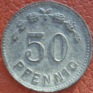 Реверс монеты Германия, 50 пфеннигов, 1914, Тюремный лагерь Минден