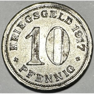Реверс монеты Германия, 10 пфеннигов, 1917