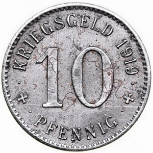 Реверс монеты Германия, 10 пфеннигов, 1919