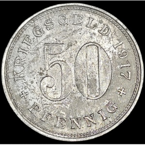 Реверс монеты Германия, 50 пфеннигов, 1917