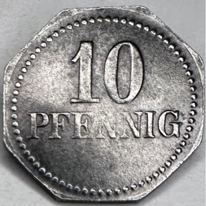 Реверс монеты Германия, 10 пфеннигов, 1917