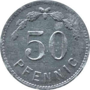 Реверс монеты Германия, 50 пфеннигов, 1914, Частный выпуск - Рейнско-Вестфальская известковая фабрика