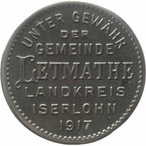 Аверс монеты Германия, 50 пфеннигов, 1917, Железо, магнетик