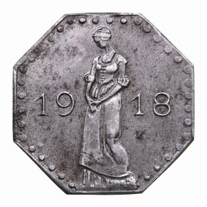 Реверс монеты Германия, 50 пфеннигов, 1918, Железо, магнетик