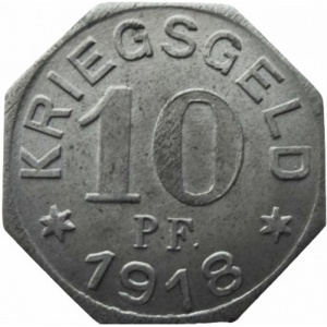 Реверс монеты Германия, 10 пфеннигов, 1918
