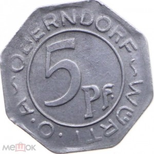 Реверс монеты Германия, 5 пфеннигов, 1918
