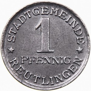 Аверс монеты Германия, 1 пфенниг, 1920