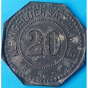 Реверс монеты Германия, 20 пфеннигов, 1917, Частный выпуск - Продуктовый магазин А.Гархаммер