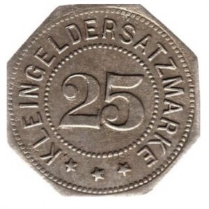 Реверс монеты Германия, 25 пфеннигов, 1917