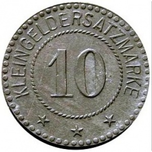 Реверс монеты Германия, 10 пфеннигов, 1917, Цинк, не магнетик