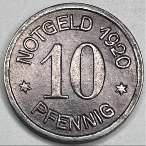 Реверс монеты Германия, 10 пфеннигов, 1920