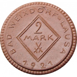 Аверс монеты Германия, 2 марки, 1921, Без позолоты