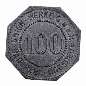 Аверс монеты Германия, 100 пфеннигов, 1917, Частный выпуск - Металлическая упаковка