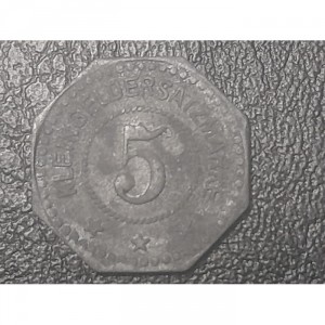 Реверс монеты Германия, 5 пфеннигов, 1917