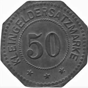 Реверс монеты Германия, 50 пфеннигов, 1917, Частный выпуск - Мебельная фабрика