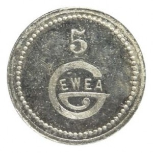 Реверс монеты Германия, 5 пфеннигов, 1917, Частный выпуск - Литейный завод. Без отверстия