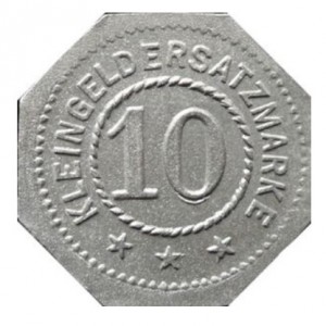 Реверс монеты Германия, 10 пфеннигов, 1917, Частный выпуск - Издательско-полиграфическое предприятие
