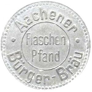 Аверс монеты Германия, 10 пфеннигов, 1917, Частный выпуск - Пивоварня. Алюминий /белый цвет/