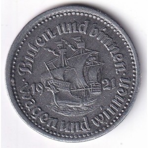 Аверс монеты Германия, 50 пфеннигов, 1921