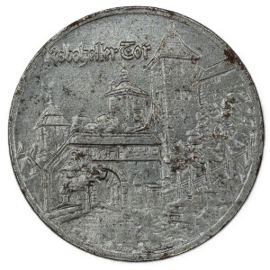 Реверс монеты Германия, 25 пфеннигов, 1921, Ворота Кобольцеллера /25 Pfennig/