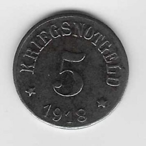Реверс монеты Германия, 5 пфеннигов, 1918