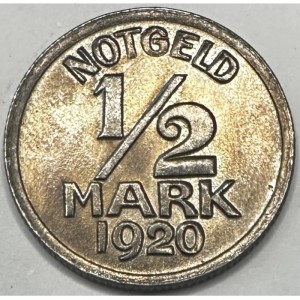 Реверс монеты Германия, ½ марки, 1920