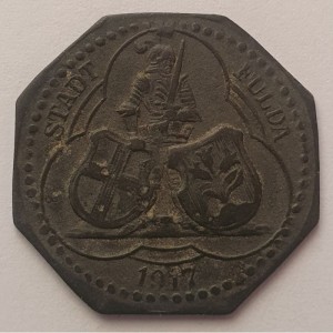 Аверс монеты Германия, 50 пфеннигов, 1917, Форма - 8-угольник