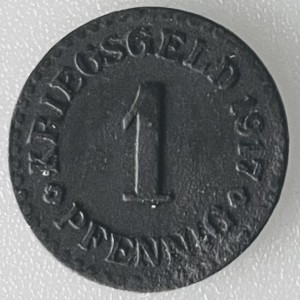 Реверс монеты Германия, 1 пфенниг, 1917