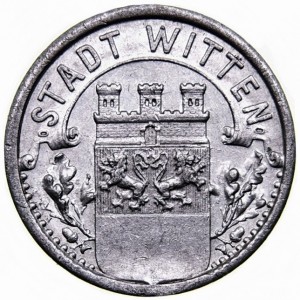 Аверс монеты Германия, 5 пфеннигов, 1920, Медальное отношение аверс/реверс