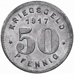 Реверс монеты Германия, 50 пфеннигов, 1917