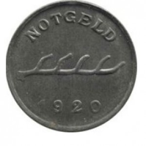 Реверс монеты Германия, 1 пфенниг, 1920