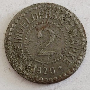 Реверс монеты Германия, 2 пфеннига, 1920
