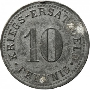 Реверс монеты Германия, 10 пфеннигов, 1917, Без отверстия
