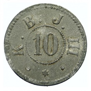Аверс монеты Германия, 10 пфеннигов, 1914, Частный выпуск - Королевская горная инспекция