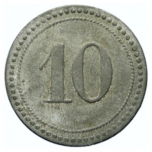 Реверс монеты Германия, 10 пфеннигов, 1914, Частный выпуск - Королевская горная инспекция