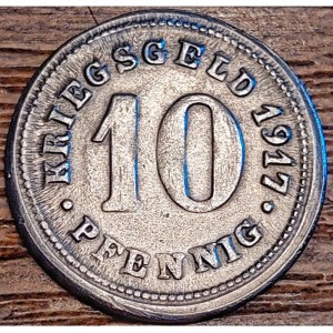 Реверс монеты Германия, 10 пфеннигов, 1917
