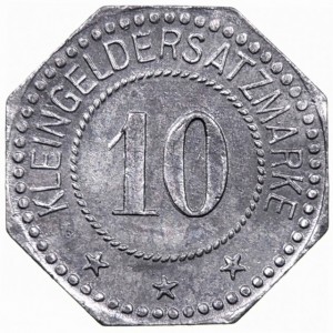 Реверс монеты Германия, 10 пфеннигов, 1917, Без отверстия