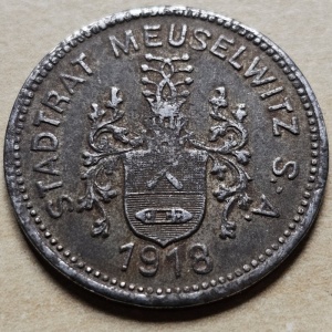 Аверс монеты Германия, 50 пфеннигов, 1918, Железо, магнетик