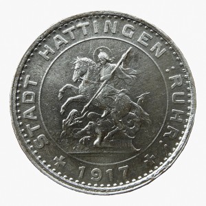 Аверс монеты Германия, 50 пфеннигов, 1917, Железо, магнетик