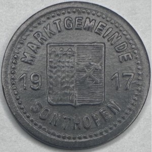 Аверс монеты Германия, 5 пфеннигов, 1917, Цинк, не магнетик