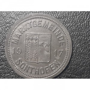 Аверс монеты Германия, 50 пфеннигов, 1917, Цинк, не магнетик
