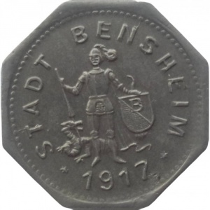 Аверс монеты Германия, 10 пфеннигов, 1917, Железо, магнетик